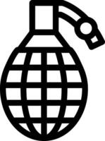 illustration vectorielle de grenade bombe sur fond. symboles de qualité premium. icônes vectorielles pour le concept et la conception graphique. vecteur