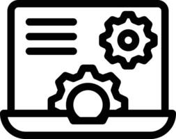 illustration vectorielle de réglage d'ordinateur portable sur un arrière-plan.symboles de qualité premium.icônes vectorielles pour le concept et la conception graphique. vecteur