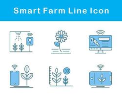 intelligent ferme vecteur icône ensemble