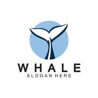 baleine queue logo vecteur illustration conception. baleine queue graphique icône