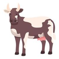 veau vache icône dessin animé vecteur. bétail ferme vecteur