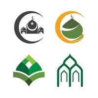 logo islamique, mosquée vecteur