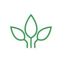 logo feuille verte vecteur