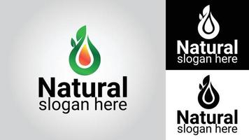 Naturel pétrole affaires vecteur logo modèle