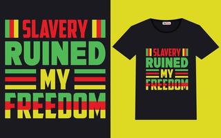 juneteenth typographie citations T-shirt, noir histoire mois T-shirt conception, vecteur graphique