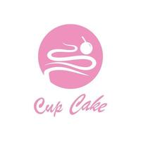petit gâteau logo conception vecteur illustration modèle. petit gâteau boulangerie icone.cake magasin, pâtissier magasin ,vecteur