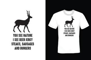 conception de t-shirt de chasse, vintage, typographie vecteur