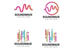 logo d'onde sonore et modèle d'icône de vecteur de tonalité sonore produit de marque de musique