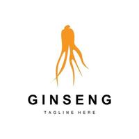 ginseng logo, à base de plantes plante vecteur, Naturel à base de plantes médecine, ginseng à base de plantes boisson icône vecteur