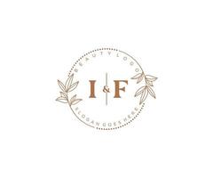 initiale si des lettres magnifique floral féminin modifiable premade monoline logo adapté pour spa salon peau cheveux beauté boutique et cosmétique entreprise. vecteur