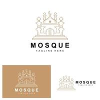 mosquée logo, islamique culte conception, eid Al fitr mosquée bâtiment vecteur icône modèle, Ramadan, eid Al adha