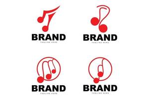 logo de rythme de musique simple, conception de vecteur de tonalité de chanson de note musicale