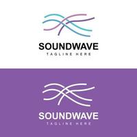 logo d'onde sonore et modèle d'icône de vecteur de tonalité sonore produit de marque de musique