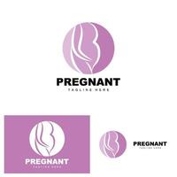 Enceinte logo, maman et bébé santé se soucier conception, Enceinte et bébé médicament marque icône vecteur