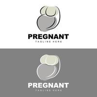 Enceinte logo, maman et bébé santé se soucier conception, Enceinte et bébé médicament marque icône vecteur