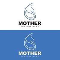 Enceinte logo, maman et bébé santé se soucier conception, Enceinte et bébé médicament marque icône vecteur