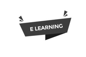 elearning bouton vecteurs.sign étiquette discours bulle elearning vecteur