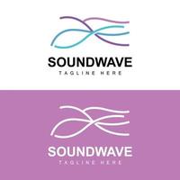 logo d'onde sonore et modèle d'icône de vecteur de tonalité sonore produit de marque de musique