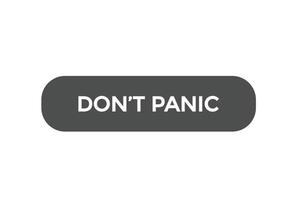 ne le fais pas panique bouton vecteurs.sign étiquette discours bulle ne le fais pas panique vecteur
