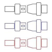 ceinture de voiture sur fond blanc vecteur