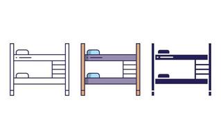 icône de vecteur de lit superposé