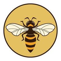 icône de conception d'illustrations de logo d'abeille vecteur