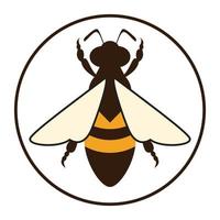 icône de conception d'illustrations de logo d'abeille vecteur