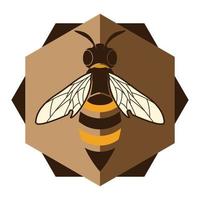 icône de conception d'illustrations de logo d'abeille vecteur