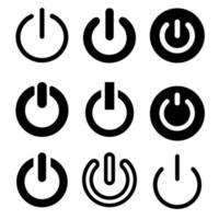 Puissance bouton icône vecteur ensemble. commutateur illustration signe collection. début symbole ou logo.
