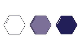 hexagone géométrie forme vecteur icône