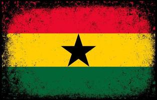 vieux sale grunge ancien Ghana nationale drapeau illustration vecteur