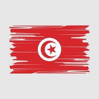 vecteur de brosse drapeau tunisie