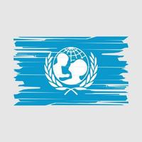 vecteur de brosse drapeau unicef