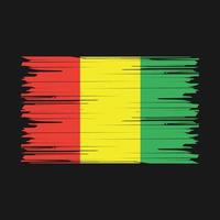 brosse drapeau de guinée vecteur