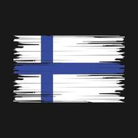 brosse drapeau finlande vecteur