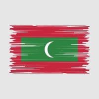 pinceau drapeau maldives vecteur