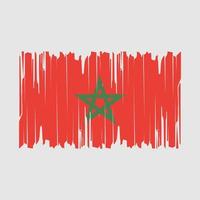 vecteur de brosse drapeau maroc