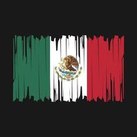 vecteur de brosse drapeau mexique