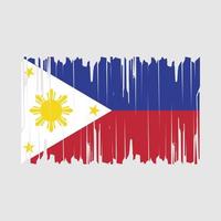 vecteur de brosse drapeau philippines