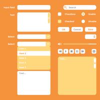 Vecteur d'éléments de Wireframe UI Kit