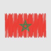 drapeau maroc brosse illustration vectorielle vecteur