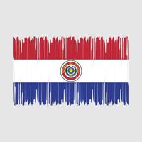 drapeau du paraguay illustration vectorielle brosse vecteur