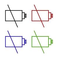 batterie faible sur fond blanc vecteur
