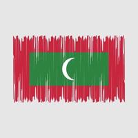 maldives drapeau brosse illustration vectorielle vecteur