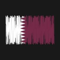 drapeau qatar brosse illustration vectorielle vecteur