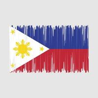 drapeau des philippines brosse illustration vectorielle vecteur