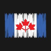 drapeau canada brosse illustration vectorielle vecteur