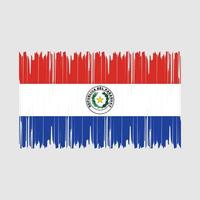 drapeau du paraguay illustration vectorielle brosse vecteur