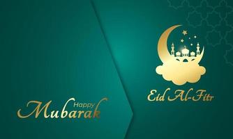 eid mubarak Al fitr islamique salutation carte pour saint mois Ramadan fête vecteur