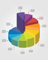 chronologie tarte graphique modèle pour infographie présentation modèle avec 11 élément pour bannière vecteur